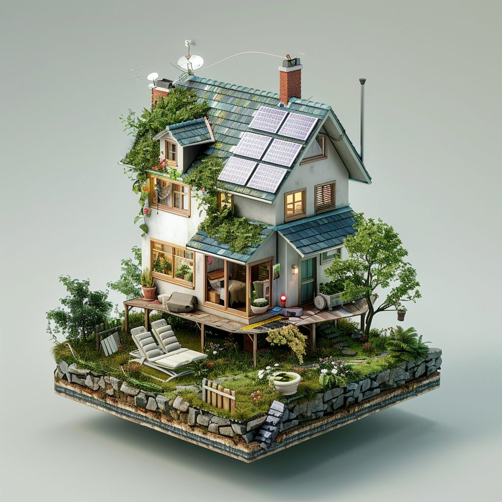 mooi huis met batterij